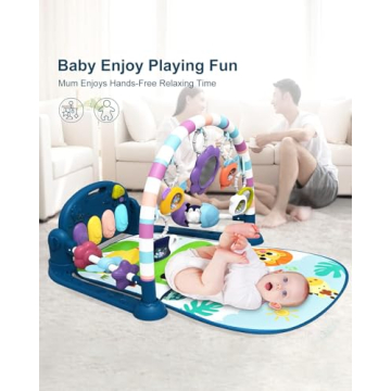 dearlomum Baby Play Mat for Newborn with Lights and Music