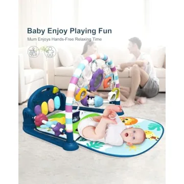 dearlomum Baby Play Mat for Newborn with Lights and Music