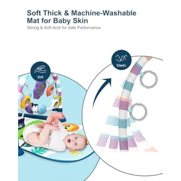 dearlomum Baby Play Mat for Newborn with Lights and Music