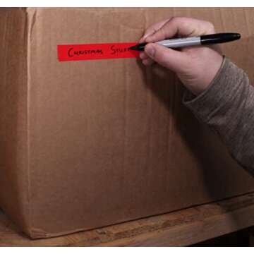 ChromaLabel 1 Inch Colored Masking Tape, Ideal Fun Tape for Kids, Clean Remove Labeling Tape, 500 Inch Roll (13.88 Yards), White Decorative Masking Tape