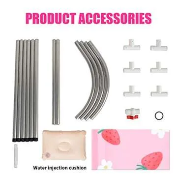 Portable Folding Bathtub Soaking Bath Tub, Separate Family Bathroom SPA Tub for Adult, BDL Freestanding Bathtub for Shower Stall,Thickening with Thermal Foam to Keep Temperature (Strawberry)