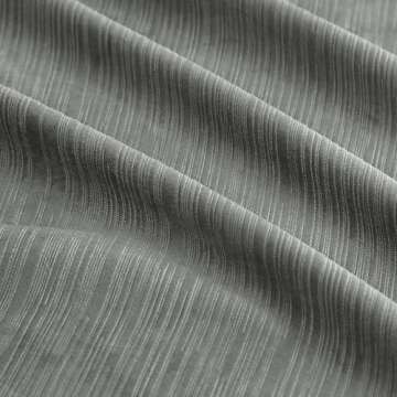 Vision Home Dark Grey Velvet Blackout Curtains 40"Wx84"