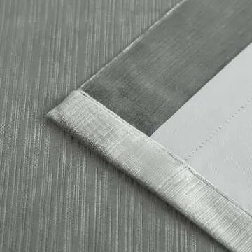 Vision Home Dark Grey Velvet Blackout Curtains 40"Wx84"