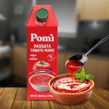 Pomì Tomato Passata - Authentic Italian Puree, Non-GMO & Gluten-Free - 6 Pack