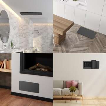 Magnetic Vent Covers (4-Pack) for Complete Sealing of Residential Standard Floor Vent Covers 5.5" X 12" for Floor Wall and Ceiling Vent Covers RV Residential HVAC and Air Conditioning Vents Black