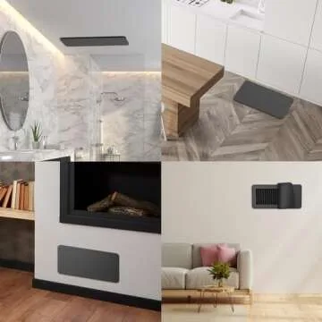 Magnetic Vent Covers (4-Pack) for Complete Sealing of Residential Standard Floor Vent Covers 5.5" X 12" for Floor Wall and Ceiling Vent Covers RV Residential HVAC and Air Conditioning Vents Black