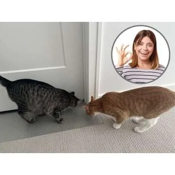 KittySmart Carpet Scratch Stopper-Stop Cats from Scratching Carpets at Doorways Instantly-Precut to Fit Your Door-Requires No Cutting or Modification-5 Year Warranty-Patented