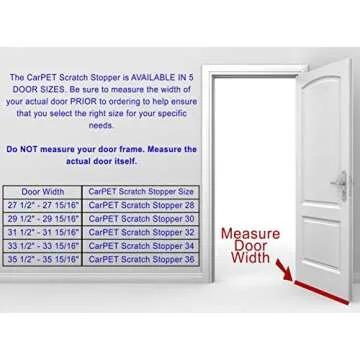 KittySmart Carpet Scratch Stopper-Stop Cats from Scratching Carpets at Doorways Instantly-Precut to Fit Your Door-Requires No Cutting or Modification-5 Year Warranty-Patented