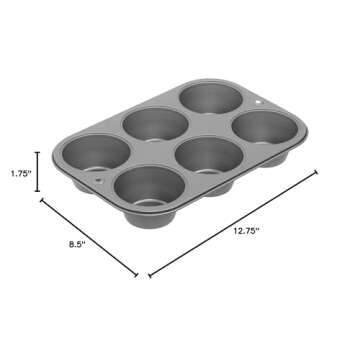 G & S Metal Products Company OvenStuff Non-Stick 6 Cup Jumbo Muffin Pan - American-Made