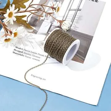 PH PandaHall Antique Bronze Necklace Chains for DIY Crafts