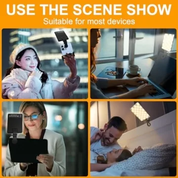 GreatLPT Clip-On Selfie Light with 60 LED and 2000mAh Battery