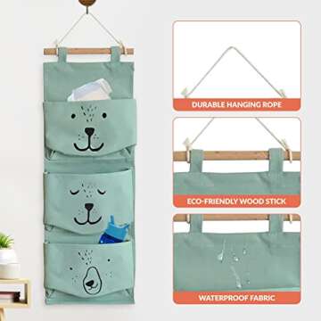 Stylish Large Wall Hanging Organizer for Playroom Storage