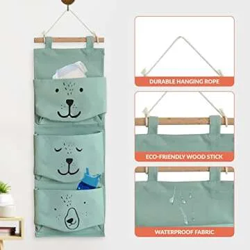 Stylish Large Wall Hanging Organizer for Playroom Storage