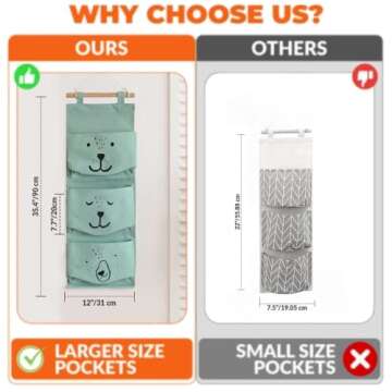 Stylish Large Wall Hanging Organizer for Playroom Storage