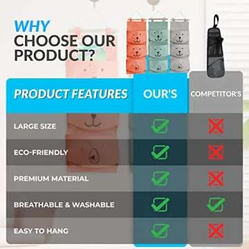 Stylish Large Wall Hanging Organizer for Playroom Storage