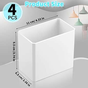 Suclain Wall Organizer Adhesive Floating Shelf 4 Pcs