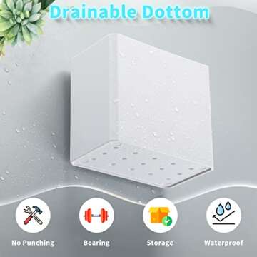 Suclain Wall Organizer Adhesive Floating Shelf 4 Pcs