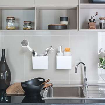 Suclain Wall Organizer Adhesive Floating Shelf 4 Pcs