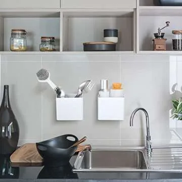 Suclain Wall Organizer Adhesive Floating Shelf 4 Pcs