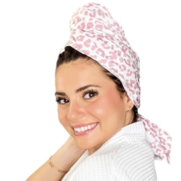 THE PERFECT HAIRCARE - Limited Edition Manes by Mell Microfiber Hair Towel & Hair Drying Scrunchie Set by Amanda Guido- Anti-Frizz, Gentle, Absorbent Hair Scrunchies or Face Washing Wristband