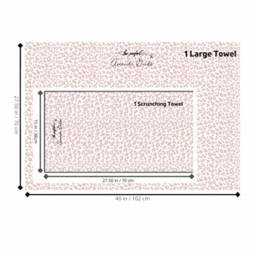 THE PERFECT HAIRCARE - Limited Edition Manes by Mell Microfiber Hair Towel & Hair Drying Scrunchie Set by Amanda Guido- Anti-Frizz, Gentle, Absorbent Hair Scrunchies or Face Washing Wristband