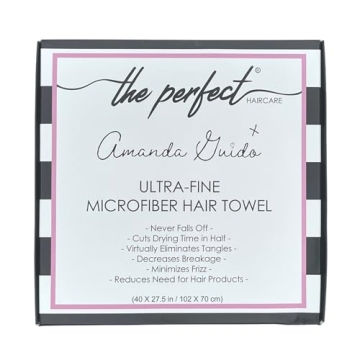 THE PERFECT HAIRCARE - Limited Edition Manes by Mell Microfiber Hair Towel & Hair Drying Scrunchie Set by Amanda Guido- Anti-Frizz, Gentle, Absorbent Hair Scrunchies or Face Washing Wristband