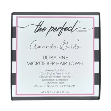 THE PERFECT HAIRCARE - Limited Edition Manes by Mell Microfiber Hair Towel & Hair Drying Scrunchie Set by Amanda Guido- Anti-Frizz, Gentle, Absorbent Hair Scrunchies or Face Washing Wristband