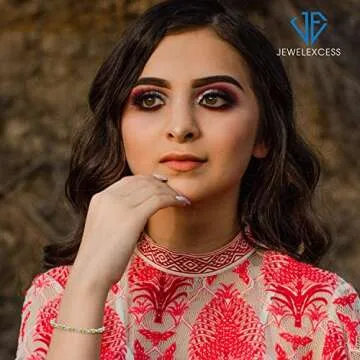 JEWELEXCESS 6.20 Carat Peridot & Diamond Bracelet