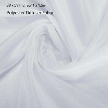 Professional Quality Diffusion Fabric Light Grid Cloth - 39 x 59 Inches for All Lighting Needs