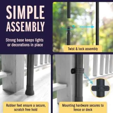 Stylish String Light Poles for Outdoor Events and Decor