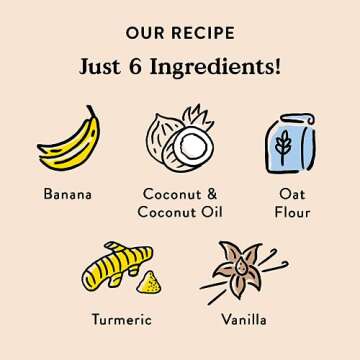 Bocce's Bakery Oven Baked Turmeric Latte Treats for Dogs, Wheat-Free Everyday Dog Treats, Made with Real Ingredients, Baked in The USA, All-Natural Biscuits, Coconut, Vanilla, & Turmeric, 5 oz