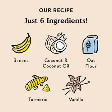 Bocce's Bakery Oven Baked Turmeric Latte Treats for Dogs, Wheat-Free Everyday Dog Treats, Made with Real Ingredients, Baked in The USA, All-Natural Biscuits, Coconut, Vanilla, & Turmeric, 5 oz