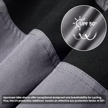 Sportneer Men's 3D Padded MTB Cycling Shorts Comfort Ride