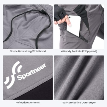 Sportneer Men's 3D Padded MTB Cycling Shorts Comfort Ride