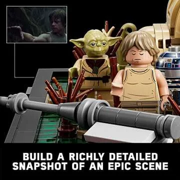 LEGO Star Wars Dagobah Jedi Training Diorama 75330 Set - Complete Series with Yoda and R2-D2 Minifigures, and Luke Skywalker’s X-Wing, Birthday Gift Idea for Adults, Men, Women, Room Décor Memorabilia