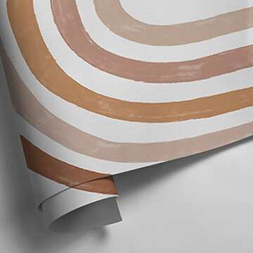 funlife Fabric Large Rainbow Wall Mural Stickers Peel and Stick, Precut Rainbow Wall Decals for Girls Bedroom, Watercolor Boho Rainbow Wallpaper Decor for Kids Nursery Room Playroom, 94.49" x 78.74"