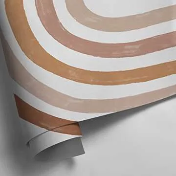 funlife Fabric Large Rainbow Wall Mural Stickers Peel and Stick, Precut Rainbow Wall Decals for Girls Bedroom, Watercolor Boho Rainbow Wallpaper Decor for Kids Nursery Room Playroom, 94.49" x 78.74"