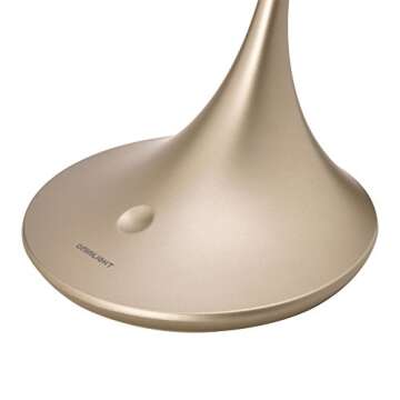 LED Desk Lamp with Touch Control Swing Arm Craft Reading Light Gold Dimmable Portable Task Lamp Eye-Care Adjustable Table Lamps for Living Room/Office/Bedrooms/Nightstand/Study, Fathers Day Gifts