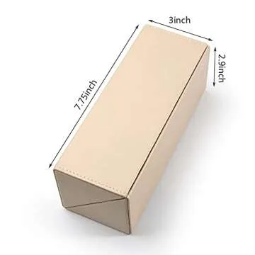 Hard Shell Makeup Brushes Holder Organize Case Magnetic Closure Professional Leather Cosmetic Brush Case for Travel ,Nude