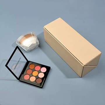 Hard Shell Makeup Brushes Holder Organize Case Magnetic Closure Professional Leather Cosmetic Brush Case for Travel ,Nude