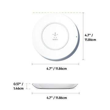 Belkin Quick Wireless Charging Pad - 7.5W Qi-Certified Charger Pad for iPhone, Samsung Galaxy, Apple Airpods Pro & More - Charge While Listening to Music, Streaming Videos, & Video Calling