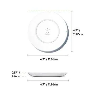 Belkin Quick Wireless Charging Pad - 7.5W Qi-Certified Charger Pad for iPhone, Samsung Galaxy, Apple Airpods Pro & More - Charge While Listening to Music, Streaming Videos, & Video Calling