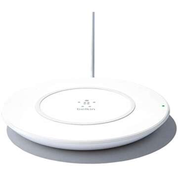 Belkin Quick Wireless Charging Pad - 7.5W Qi-Certified Charger Pad for iPhone, Samsung Galaxy, Apple Airpods Pro & More - Charge While Listening to Music, Streaming Videos, & Video Calling