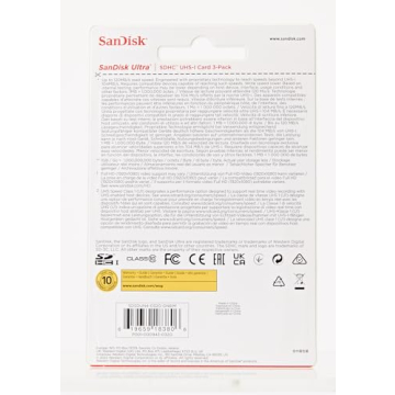 SanDisk 32GB Ultra SDHC Memory Card 3-Pack for Cameras