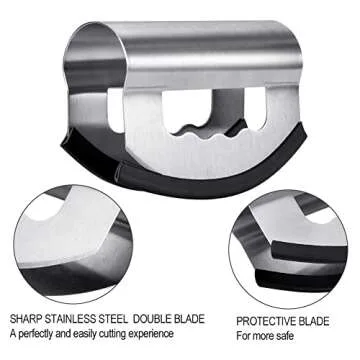 Stainless Steel Salad Knife Chopper with Cover