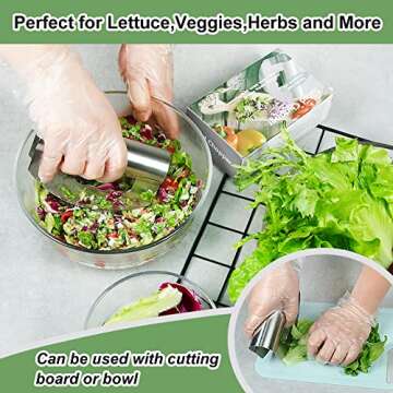 Stainless Steel Salad Knife Chopper with Cover
