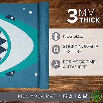 Gaiam Kids Yoga Mat - Fun, Safe, Durable for Young Yogis
