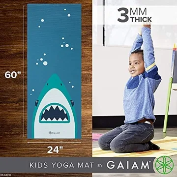 Gaiam Kids Yoga Mat - Fun, Safe, Durable for Young Yogis
