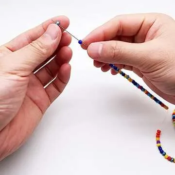 Xmada 4 PCS Beading Needles - 6.7 inches Clip-style Beading Needles for Bead Spinner, 0.7mm Diameter, Efficient|Sturdy Beading Needles for Jewelry Making (4-Straight/0.4|0.5|0.6|0.7mm)