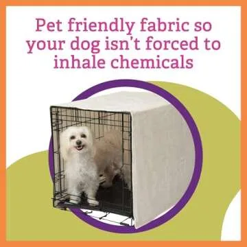 Pet Dreams Dog Crate Cover - Breathable Fabric Kennel Topper for Single-Door Crates, Fits iCrate Dog Cages 18, 24, 30, 36, 42, 48 Inches (Ivory, Small, 24")